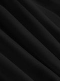 Black Mesh Slim Dress - Chain Detail Ruched Cami