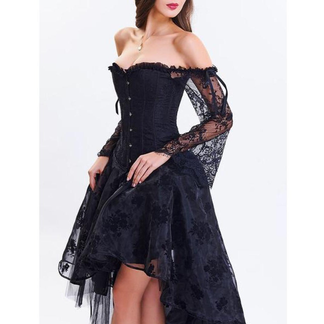 Women Black Queen Mini Dress