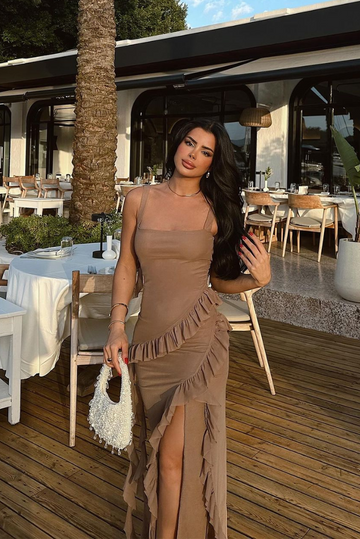 Evelisse Ruffle Maxi Dress