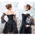 Women Black Queen Mini Dress