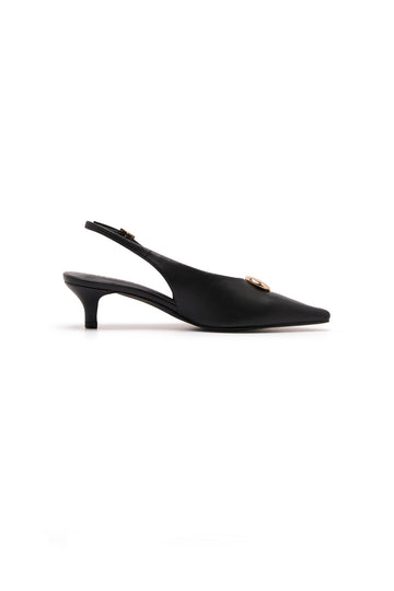 Indiana Slingback Heels Black