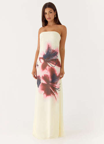 Larietta Strapless Maxi Dress White