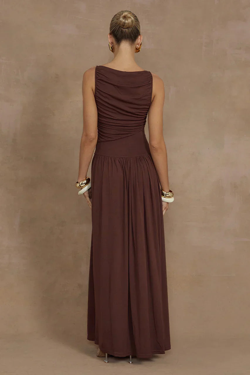 chinese dress ladies Nalla Maxi Dress - Sand