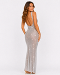 Diamond Square Neck Maxi Dress