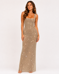 Diamond Square Neck Maxi Dress