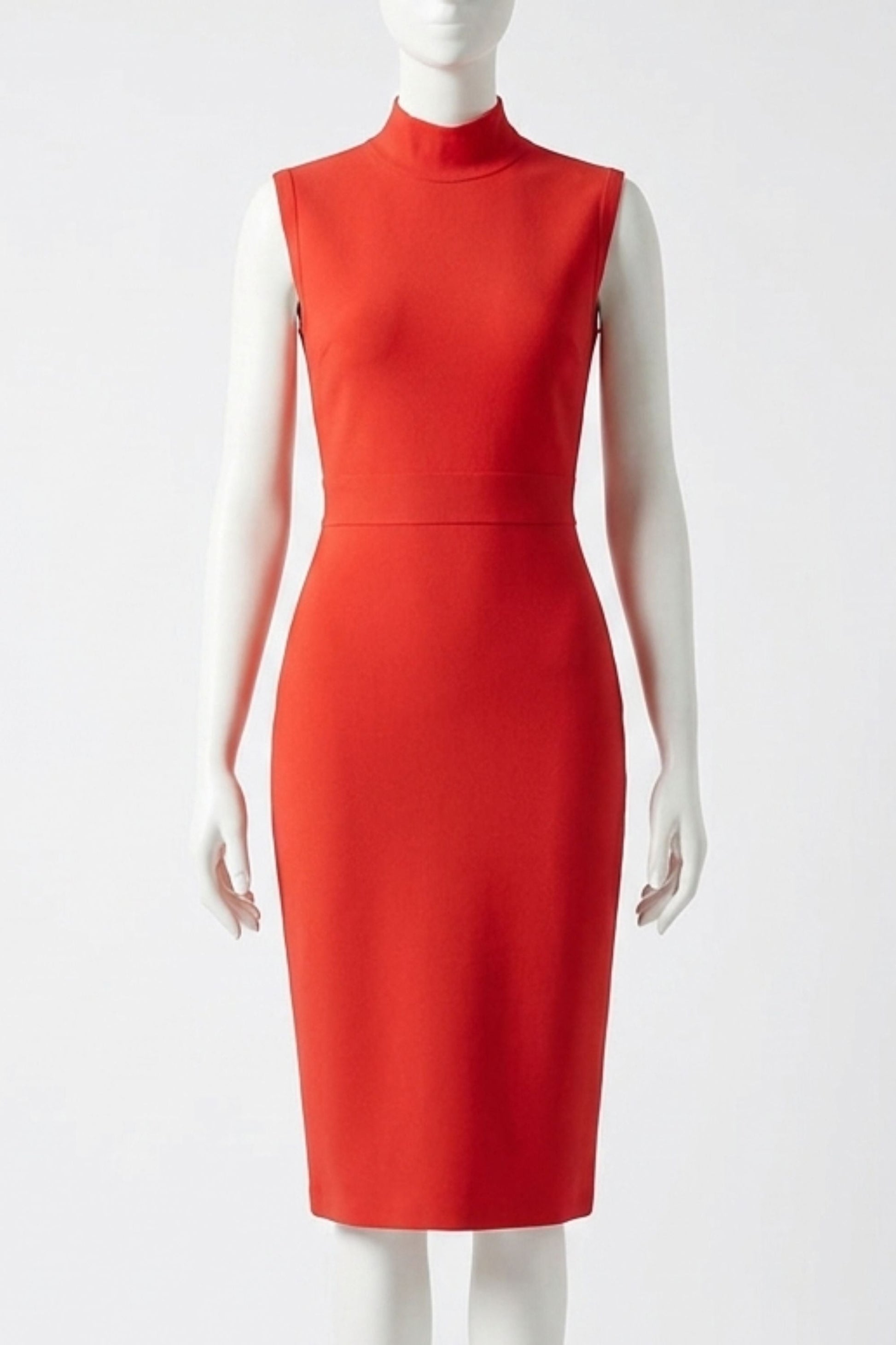 Red Halter Bodycon Midi Dress – Grace