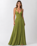 Women's Floral Lace Corset Maxi Dress