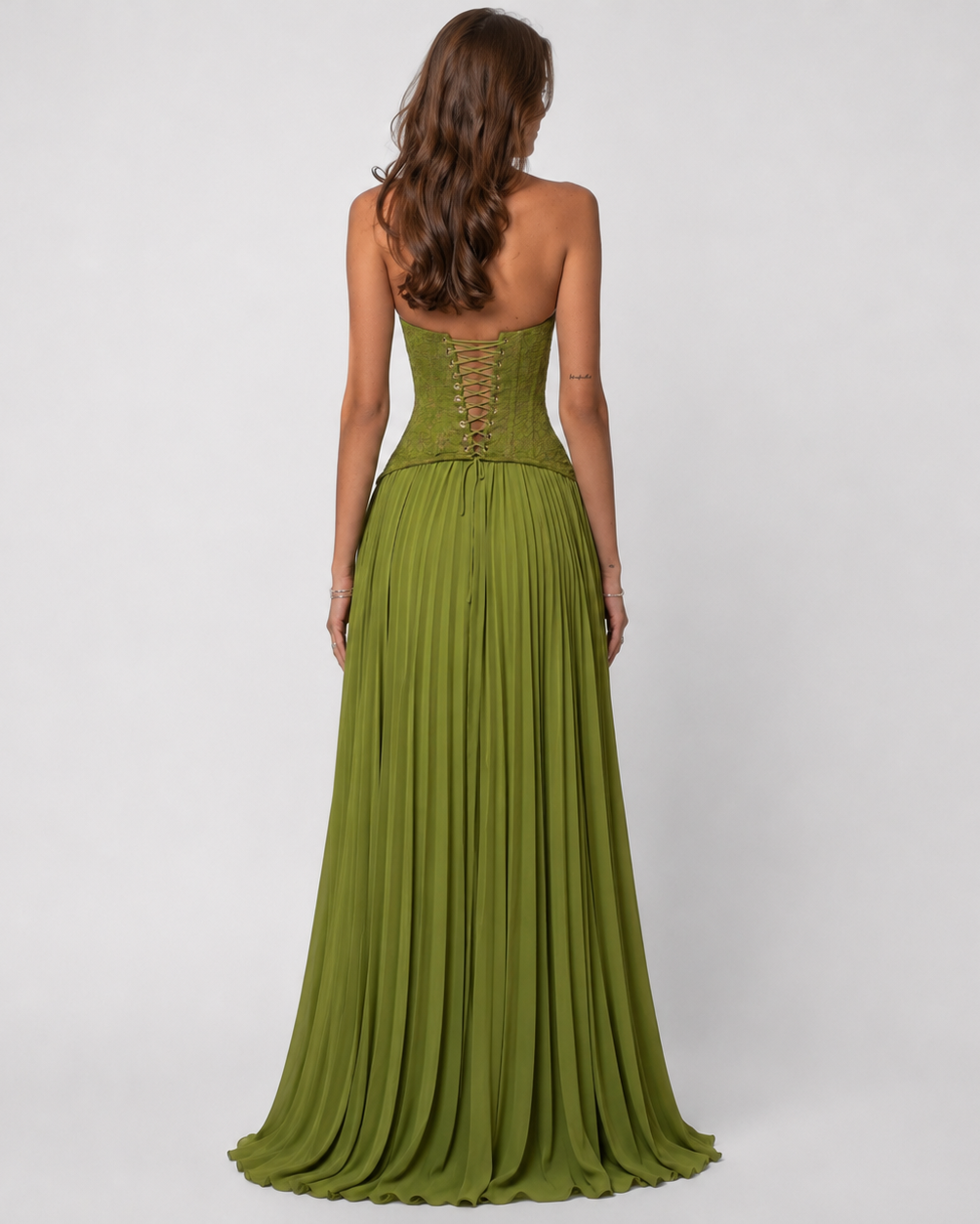 Women's Floral Lace Corset Maxi Dress