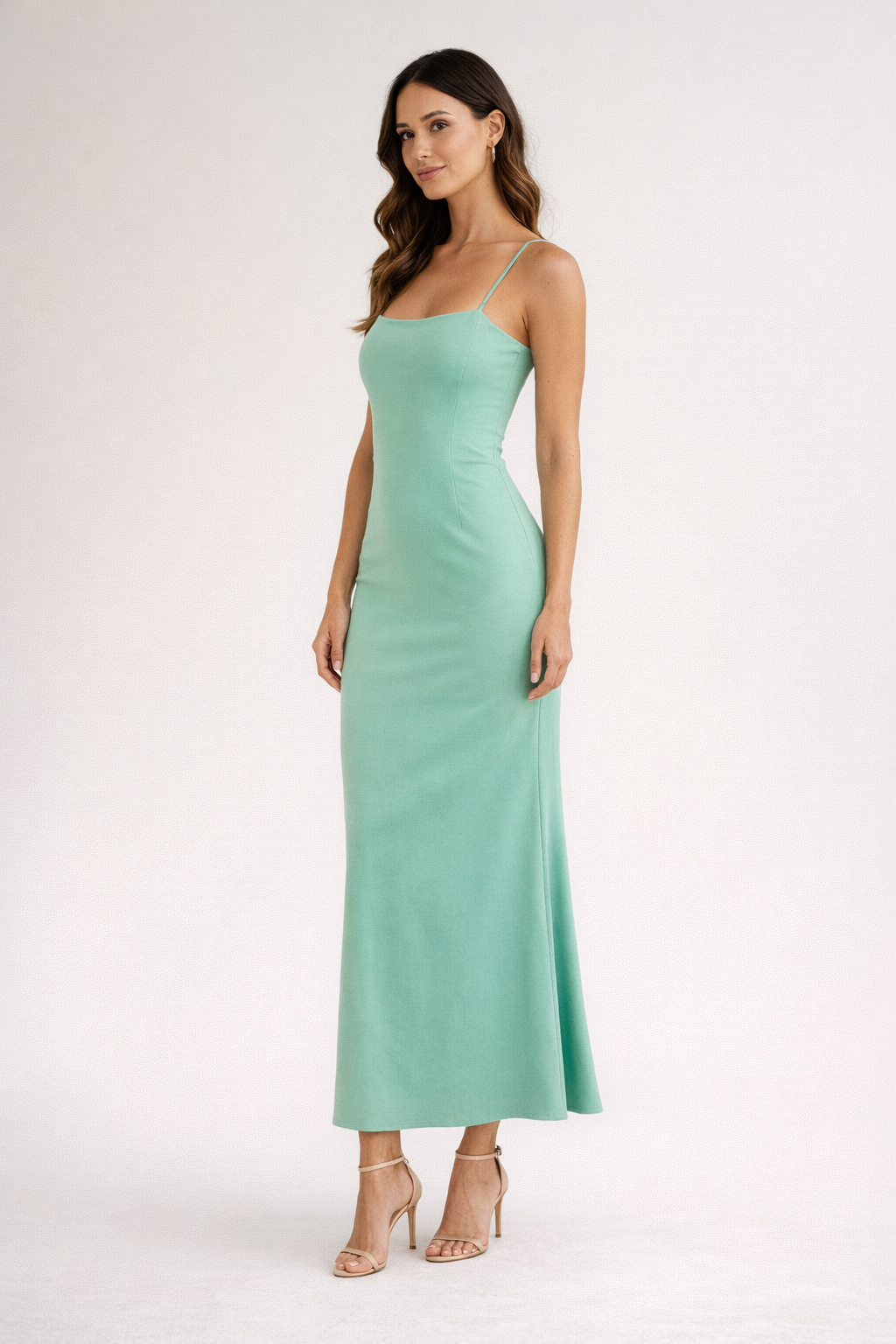 Adara Corset Maxi Dress Blue — Mint Green