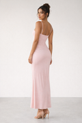 Euphoric Beaded Maxi Dress Pink — Pink