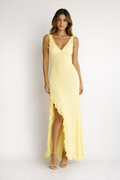 Lemon Solstice Maxi Dress — Light Yellow