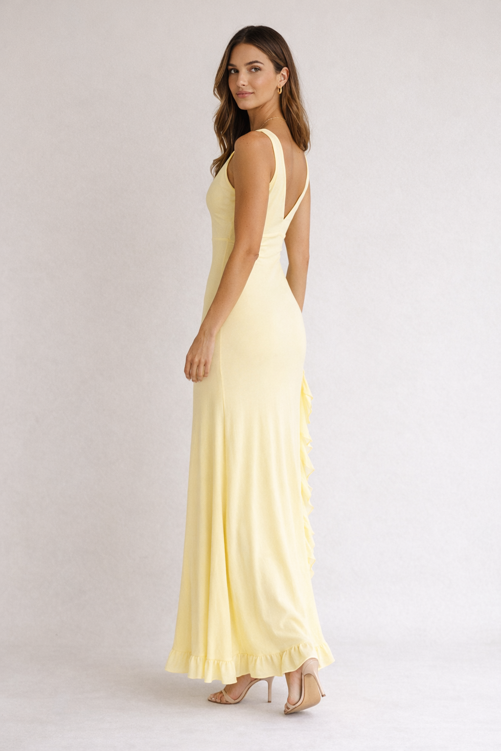 Lemon Solstice Maxi Dress — Light Yellow