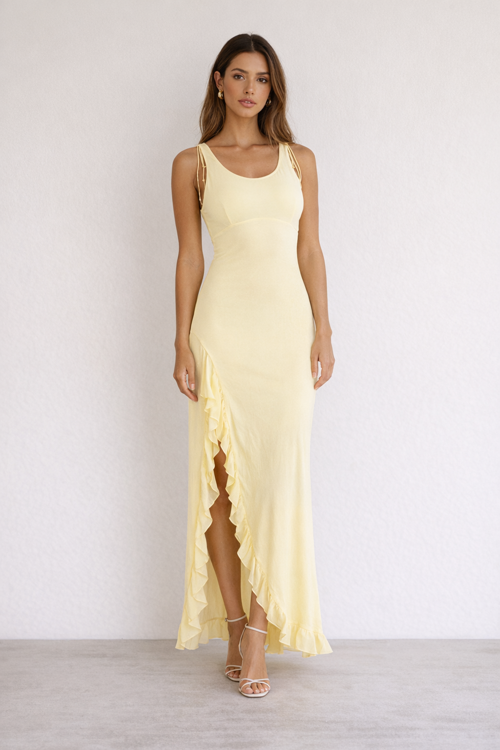 Lemon Solstice Maxi Dress — Light Yellow