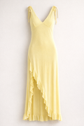 Lemon Solstice Maxi Dress — Light Yellow