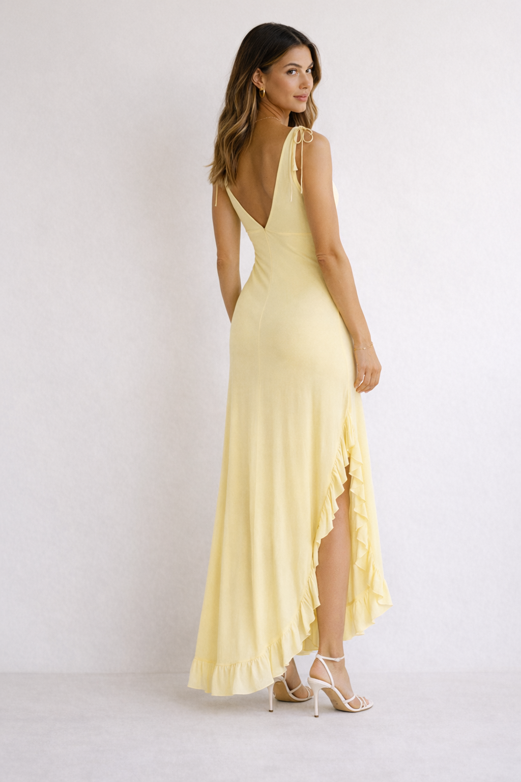 Lemon Solstice Maxi Dress — Light Yellow