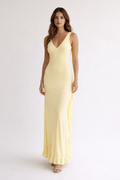Lemon Solstice Maxi Dress — Light Yellow