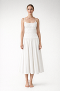 Summer Cotton Maxi Dress for Women – Calma — White