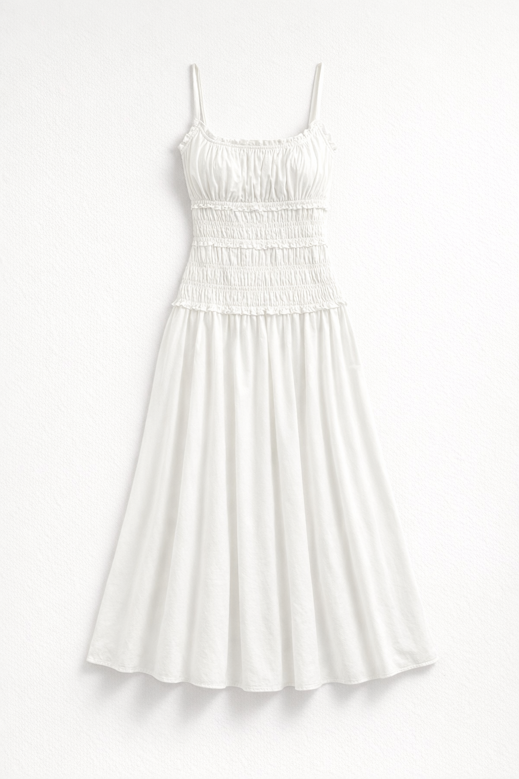 Summer Cotton Maxi Dress for Women – Calma — White