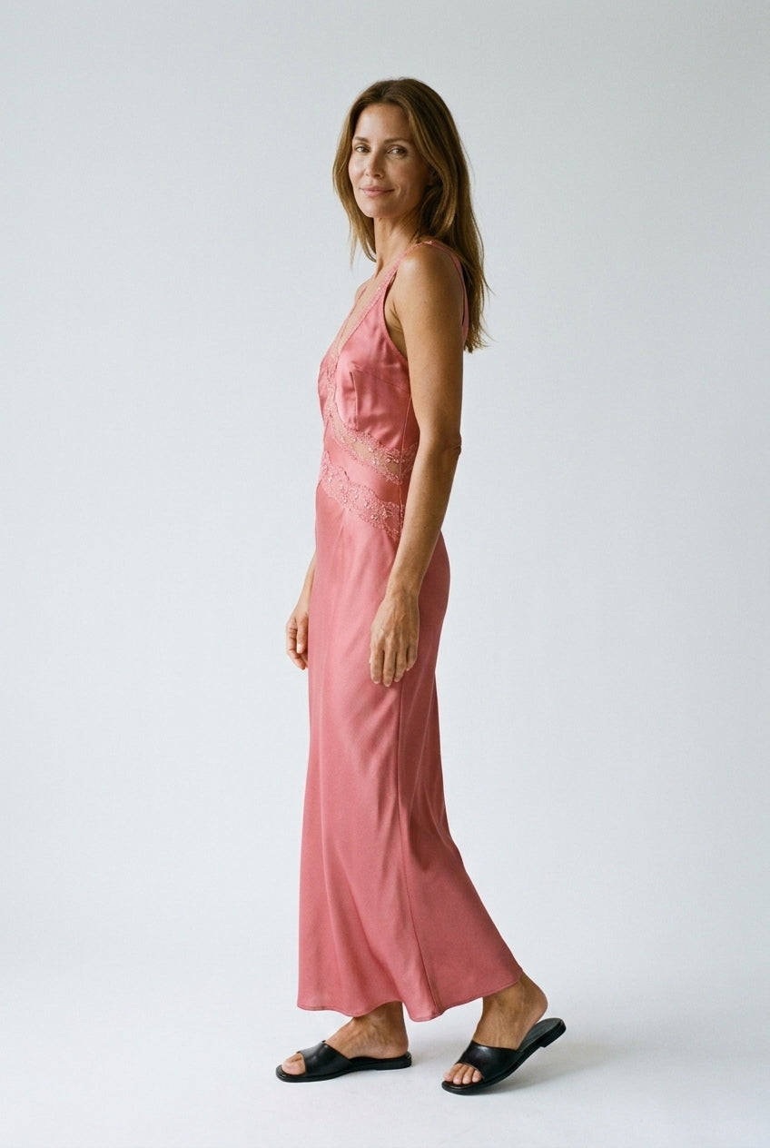 Midi Dress – Pink Lace