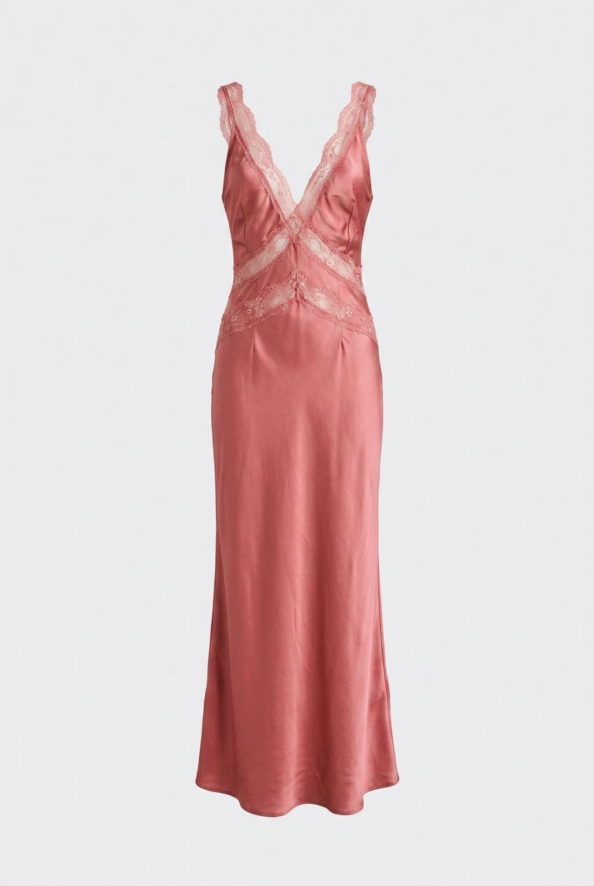 Midi Dress – Pink Lace