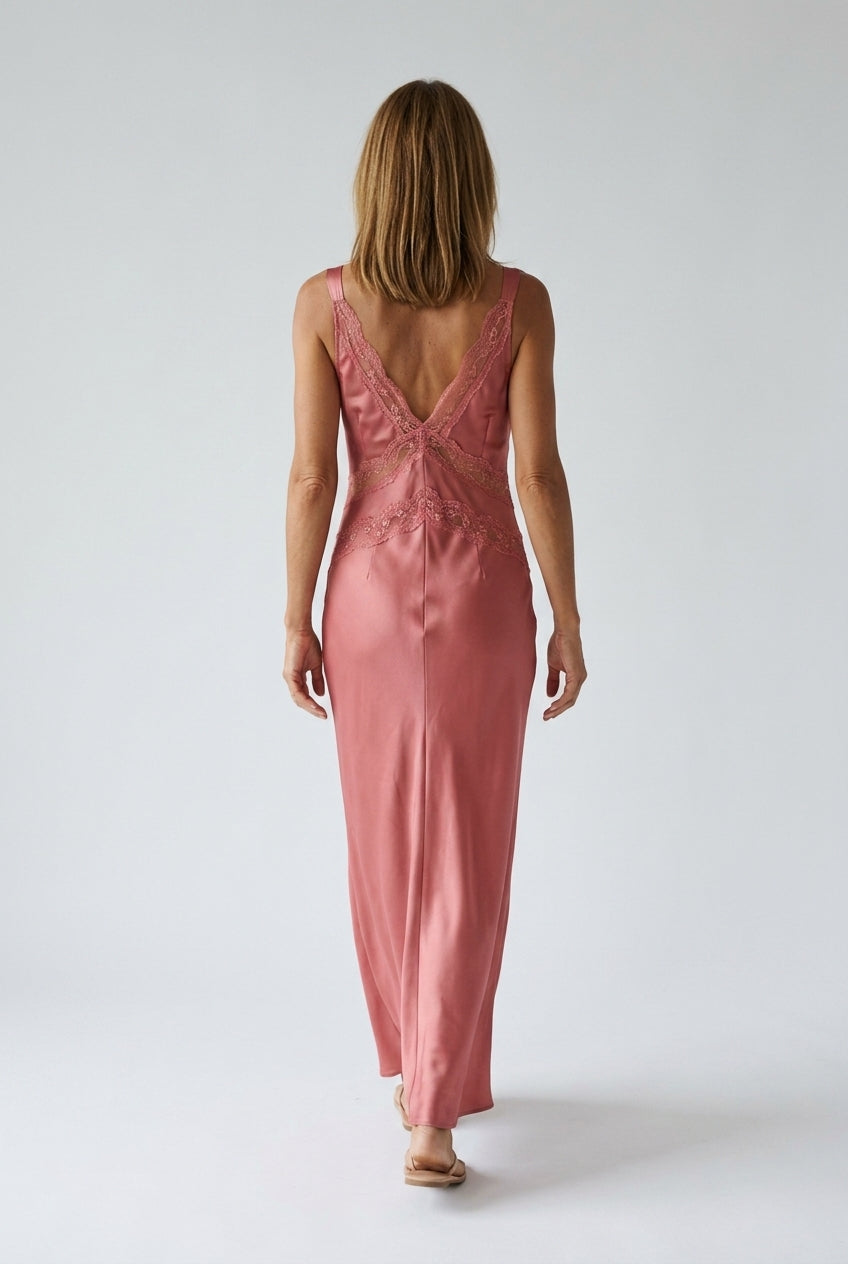 Midi Dress – Pink Lace