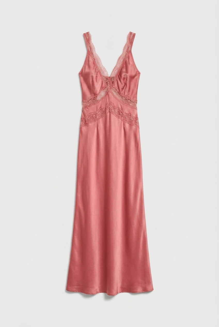 Midi Dress – Pink Lace