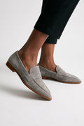 Women’s Pointed Comfort Loafers — Grey