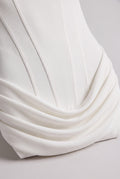 Corset Maxi Dress – Women's Bodycon Draped — White