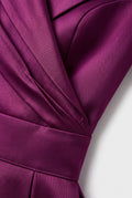 Elegant Satin Dress — Burgundy