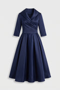 Elegant Satin Dress — Blue
