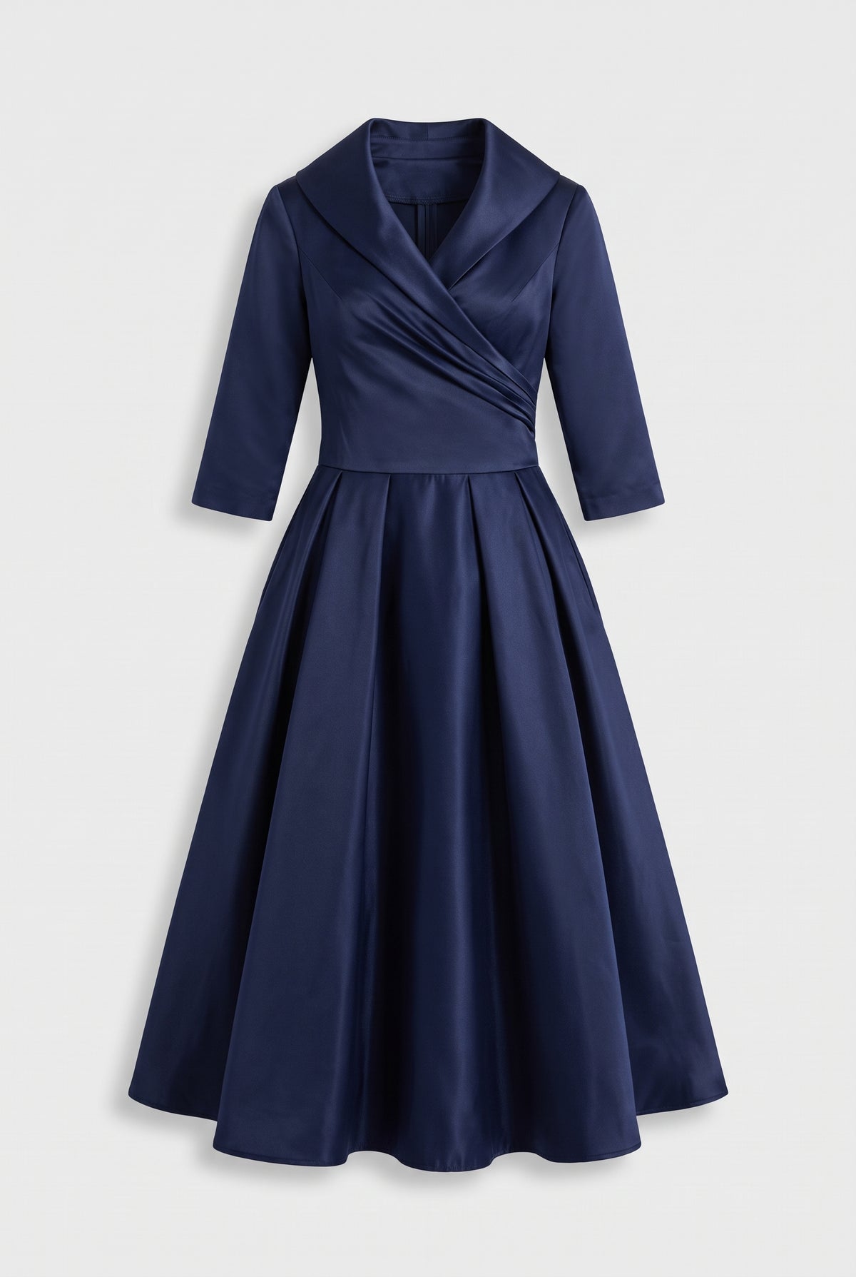 Elegant Satin Dress — Blue