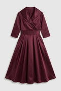 Elegant Satin Dress — Red