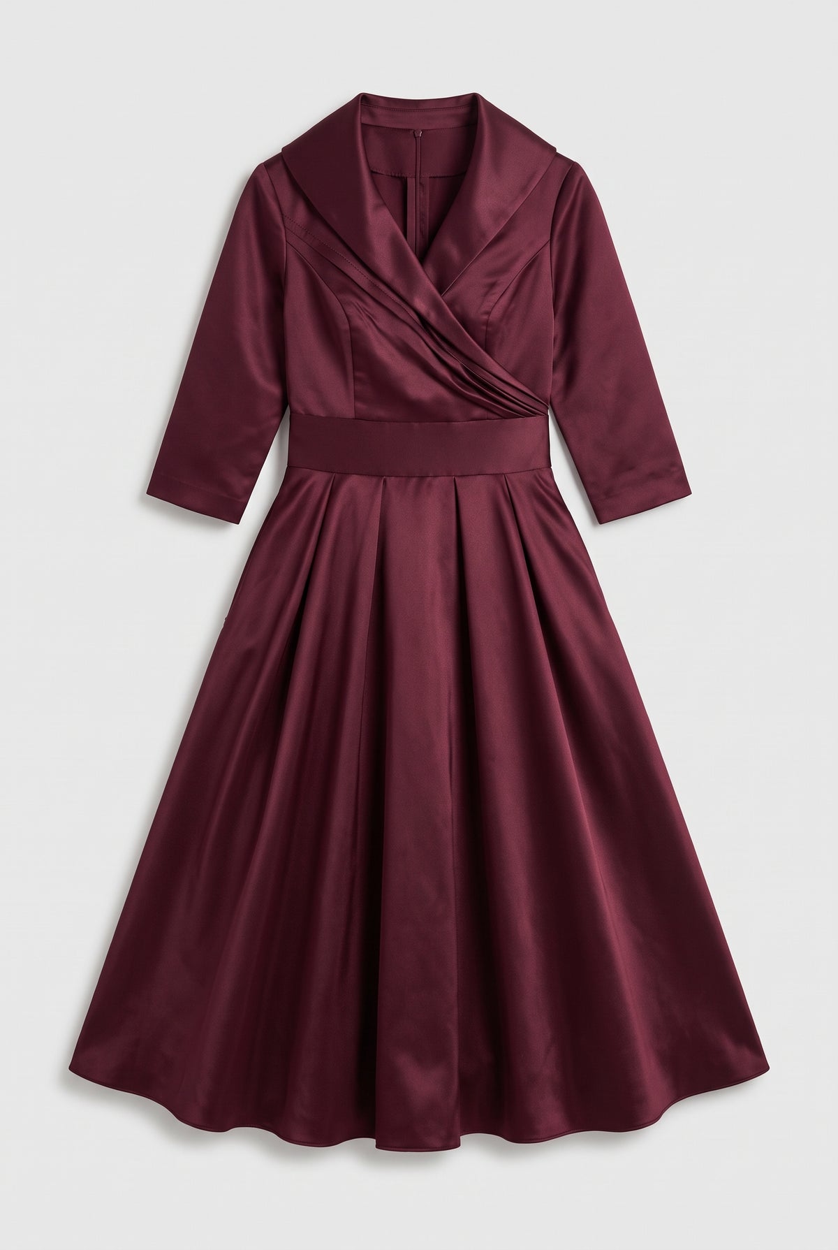 Elegant Satin Dress — Red