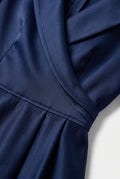 Elegant Satin Dress — Blue
