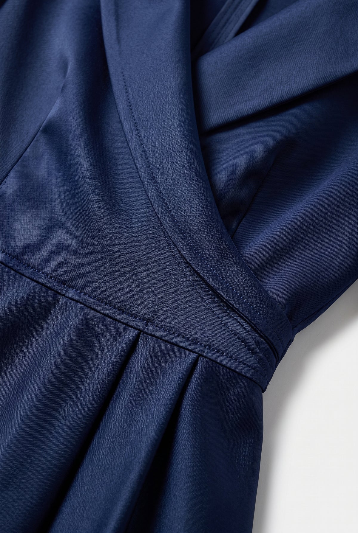 Elegant Satin Dress — Blue