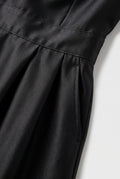 Elegant Satin Dress — Black