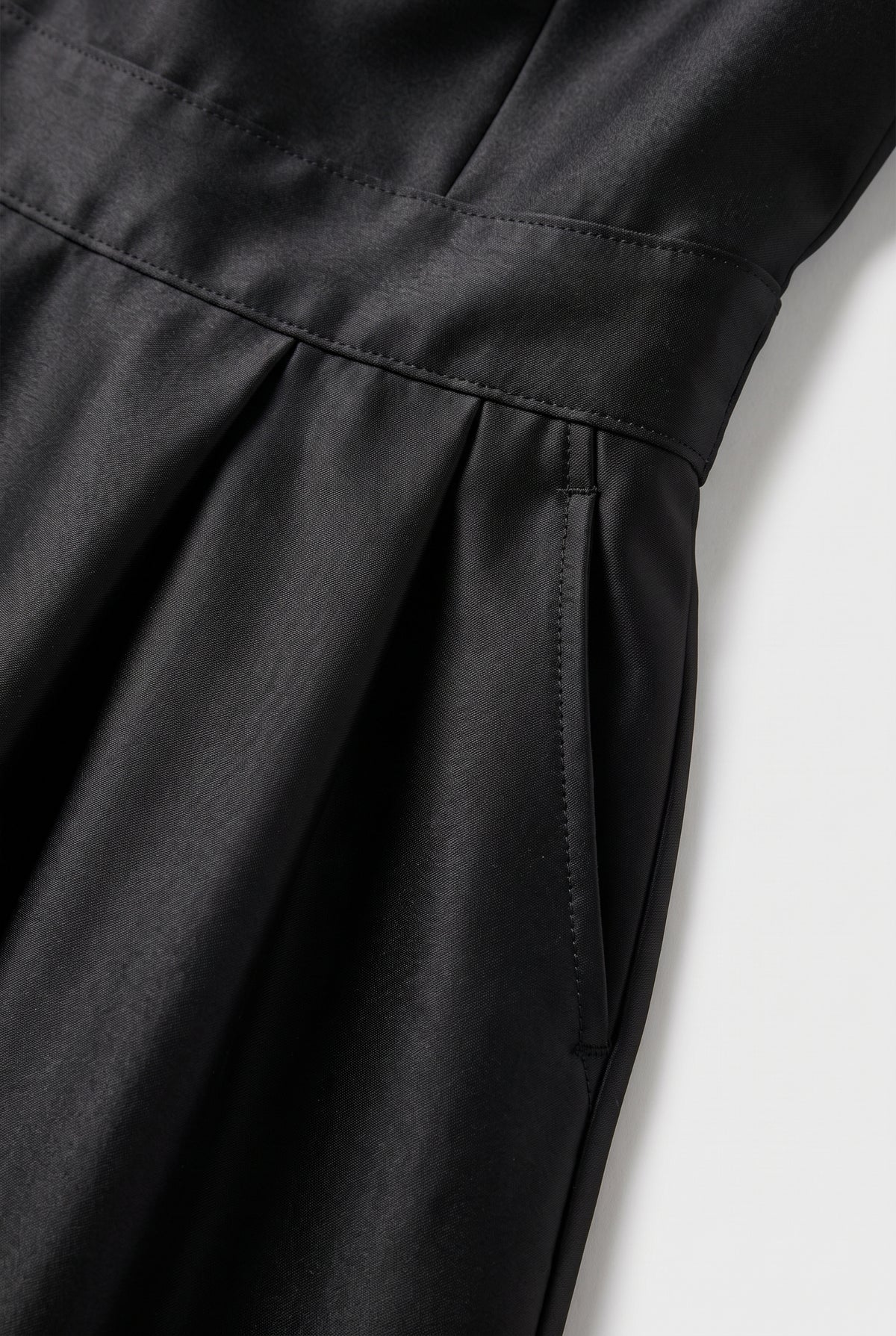 Elegant Satin Dress — Black