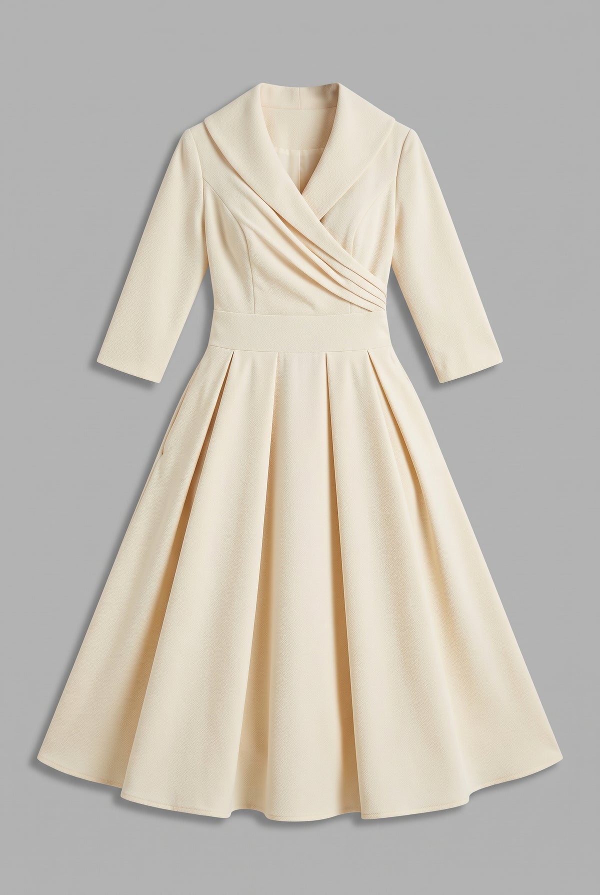 Karen Satin Evening Dress — Sand