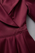 Karen Satin Evening Dress — Red