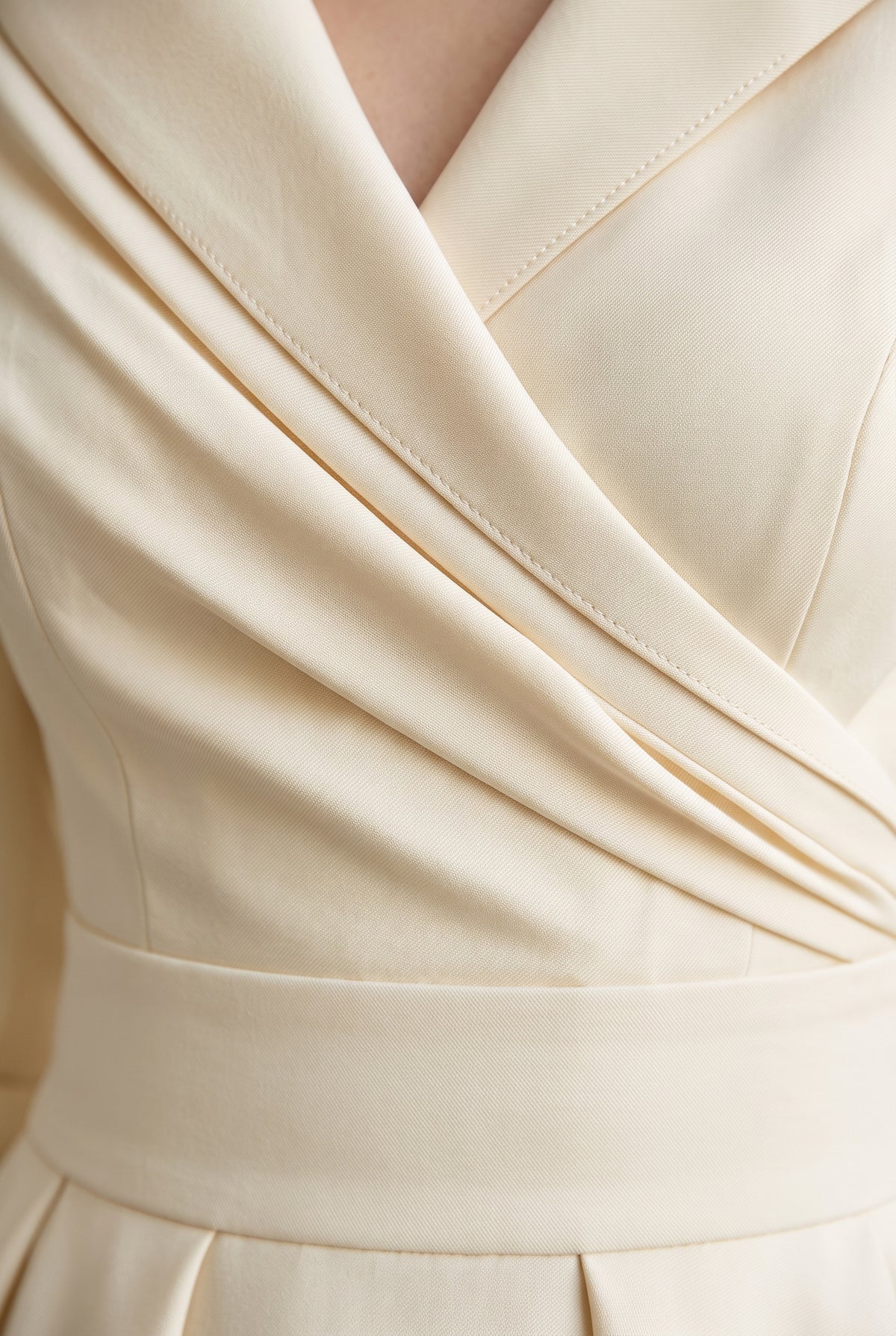 Karen Satin Evening Dress — Sand