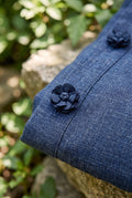 Liliana Floral Midi Dress — Navy Blue