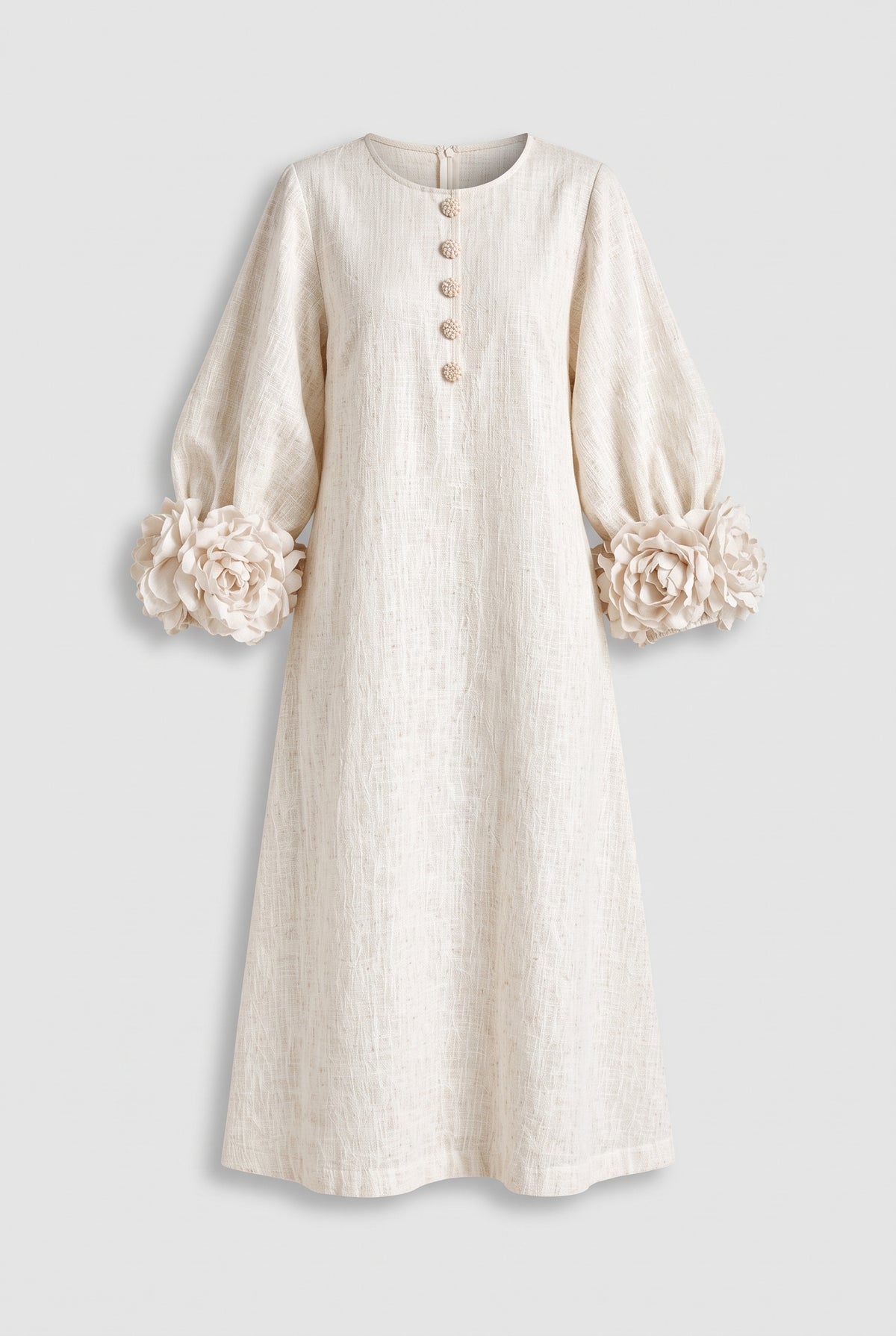Liliana Floral Midi Dress — White