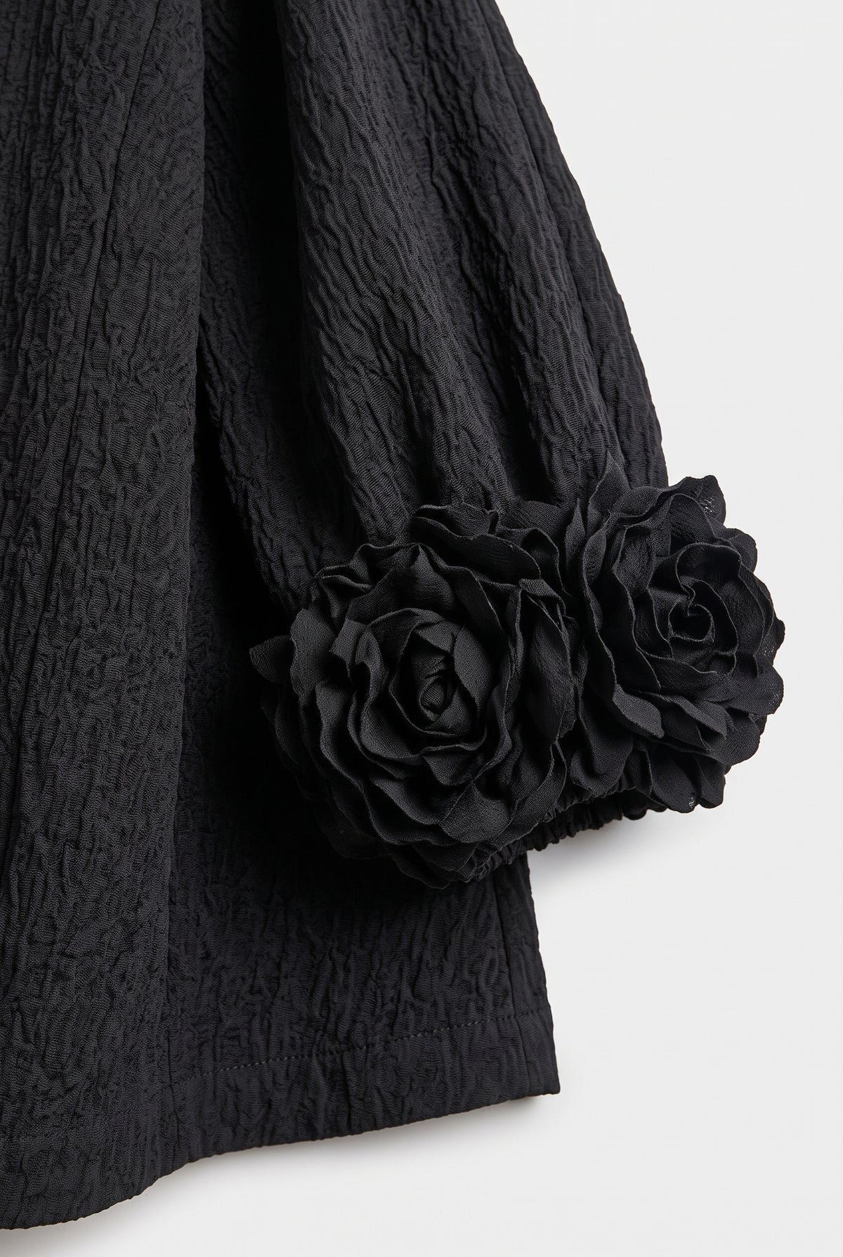 Liliana Floral Midi Dress — Black