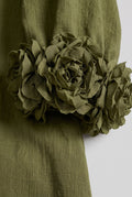 Liliana Floral Midi Dress — Green