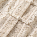 Mock Neck Lace Blouse — WHITE