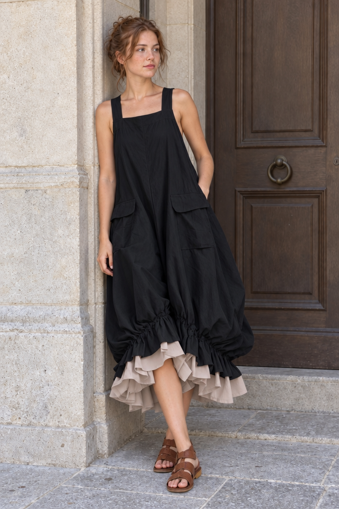 Women's Black Midi Dress