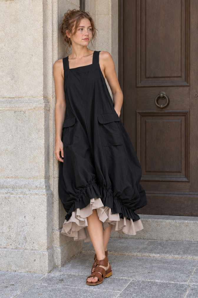 Women's Black Midi Dress