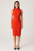 Red Halter Bodycon Midi Dress – Grace — Red