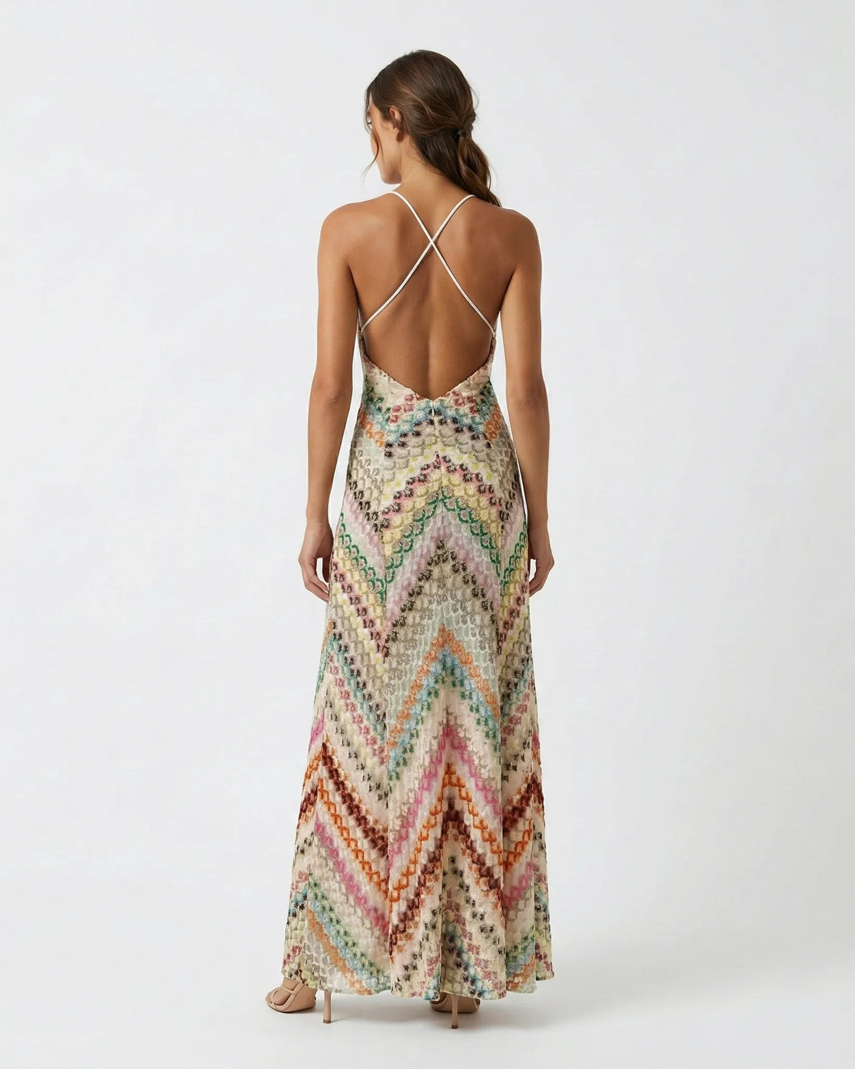 Striped Knit Maxi Dress