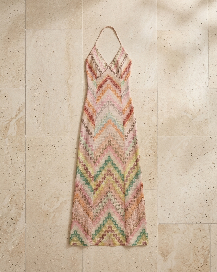Striped Knit Maxi Dress